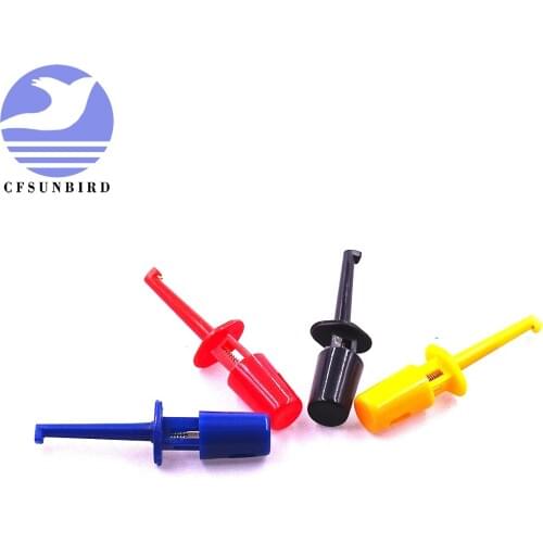 CFsunbird ! 1000PCS 1.7'' Multimeter Lead Wire Kit Test Hook Clip Grabbers Test Probe SMT / SMD IC D20 Cable Welding