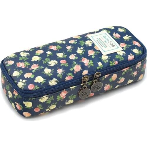 PPYY-Pencil Case, Pen Bag Makeup Pouch Zipper Box Office Organizer Rose Floral