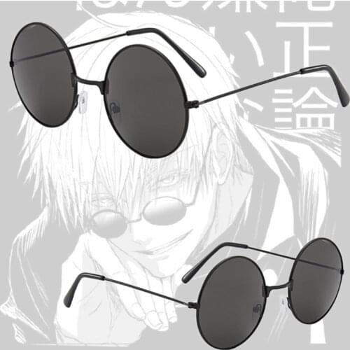 Cosplay Gojo Satoru Glasses Eyewear Jujutsu Kaisen Black Sunglasses Cosplay Costume Accessories Anime Props Men Women Gift