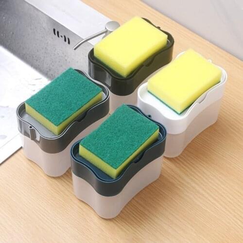 Cleaning Brushes Kitchen Dishwashing Soap Dispenser Scouring Pad Nozzle Dishwasher Dishwashing Brush Soap Cleaning Tool