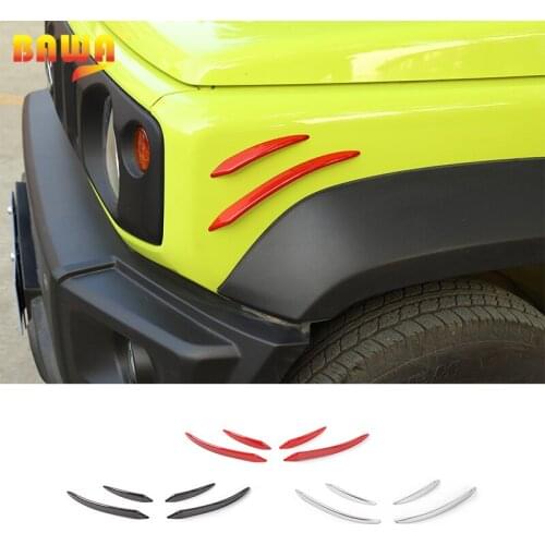 BAWA Car Head Decoration Stickers For Jeep Wrangler 2007-2017 Car Exterior Parts Accessories Small Air Knife Decorative Strip
