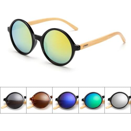 Wooden Sunglasses Round Man Women Trend Ladies Outdoor Personality Sunglasses Fashion Anti-UVA Driving Glasses UV400