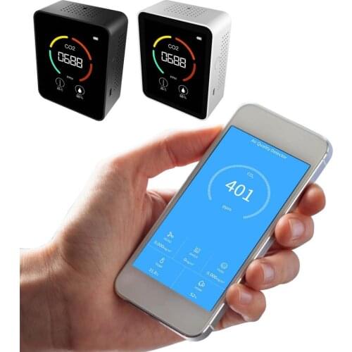 Air Quality Detector Home CO2 Monitor With Temp & Humidity Sensor Multifunctional Digital C02 Temperature Humidity Smart Sensor