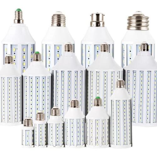 E27 B22 E14 B15 5730 SMD Cree Chip COB LED Lights 7W 12W 15W 25W 30W 40W 50W AC 110V 220V Corn Bulb Lamp Free shipping