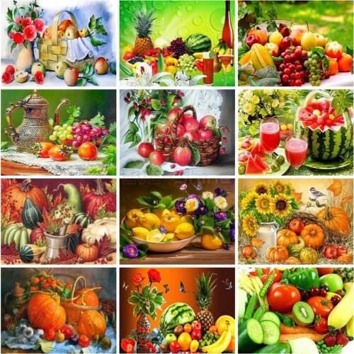 EverShine Diamond Painting 5D Fruit Cross Stitch Diamond Embroidery Sale Bead Picture Kits Hobby Art Gift Decoration For Home