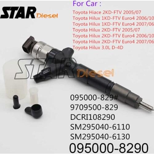 Injector 095000-8290 095000-829# 9709500-829 DCRI108290 SM295040-6110 SM295040-6130 For T oyota Hiace Hilux For 1KD-FTV Euro4