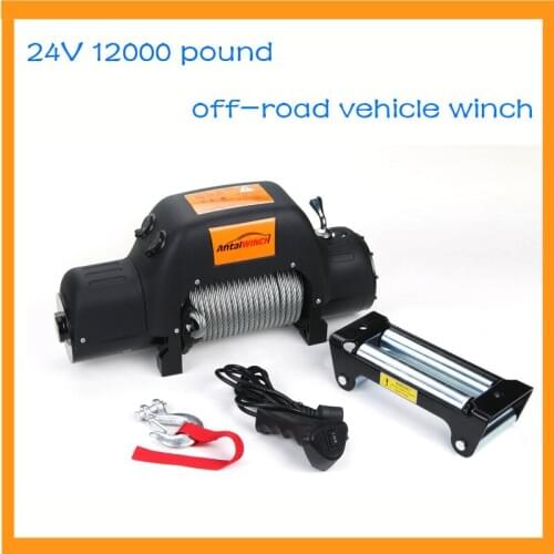 24v 12000 pound off-road vehicle winch With wireless remote control