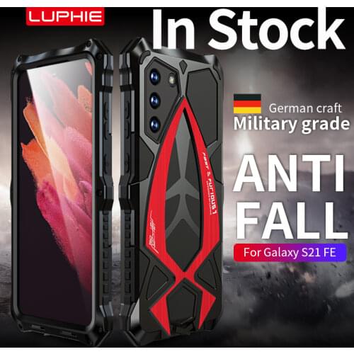 Luphie Metal 360 Full Protect Armor Case For Samsung Galaxy S21 FE Cover Funda Coque Phone Rubber Gel Shockproof Military Cases