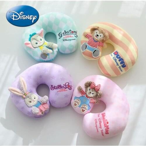 Disney Cute Stellalou Shellie May Duffy Bear Cartoon Neck Pillow U-shaped Pillow Lunch Break Travel Pillow