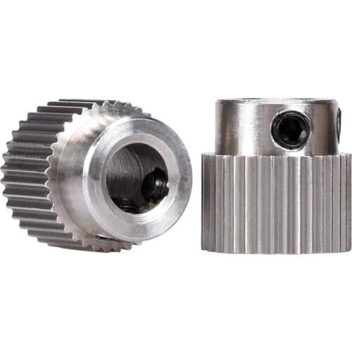 MK8 Gear 36 Tooth Stainless Steel Bore 5MM MK8 Extruder Stepper Motor Pulley Extrusion Wheel Like MK7 For 3D Printers Parts