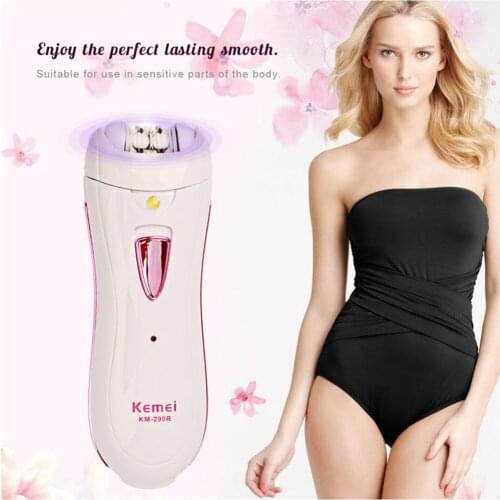 KM290 Rechargeable Epilator For Women Body Leg Bikini Hair Removal Electric Depilatory Epileer Tool Female Face Trimmer Shaver