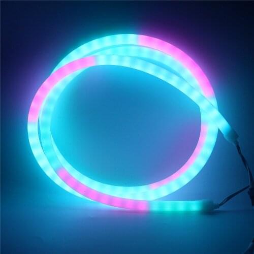 Pixel Neon Light Flexible LED Strip DC 5V 12V Round Tube WS2811 SK6812 Magic Color LED Tape for KTV Bar Car Holiday Xmas Lights