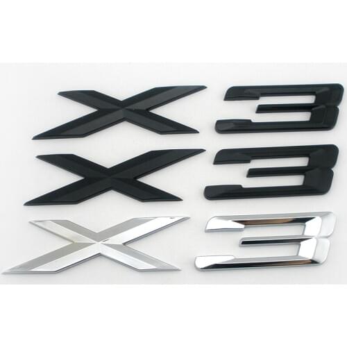 Plastic ABS X3 X5 X6 Car Letters Emblems Sign Logo Badge for X3 Boot Car Exterior Accessories
