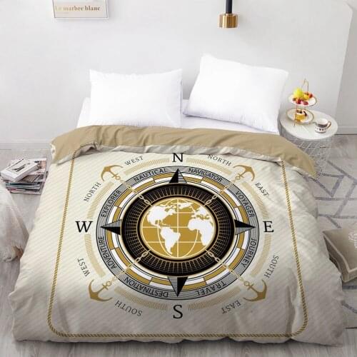 1 PCS 3D Printed Navigation Big Compass Duvet Cover 200x220 Size Printing NO Pillowcases And NO Sheets Home Textiles Comforter