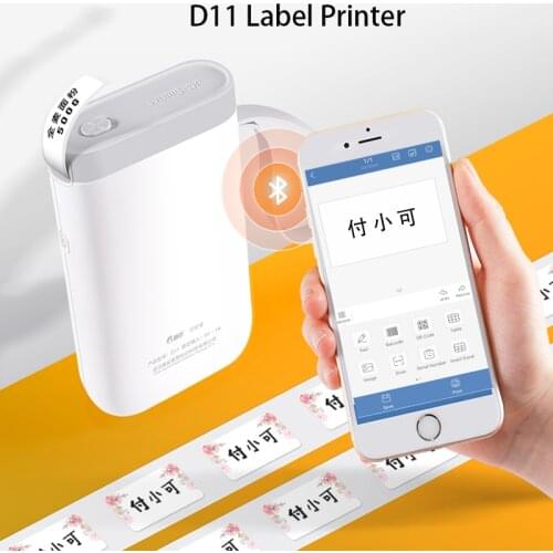 Portable LABEL PRINTER Niimbot D11 mini thermal Label printer Bluetooth inkless Tag machine For mobile phone iOS AndroidFree App