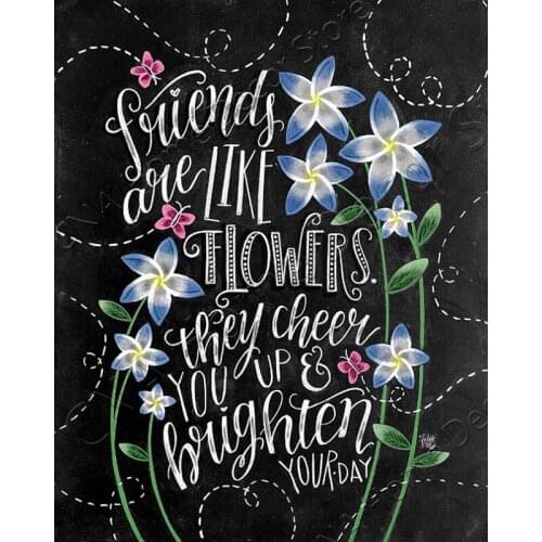 RA0603 blackboard Letters Drill Resin Ribbon Mosaic 5D Diy Embroidery Diamond Painting 3D Cross Stitch Kit sticker room decor cr