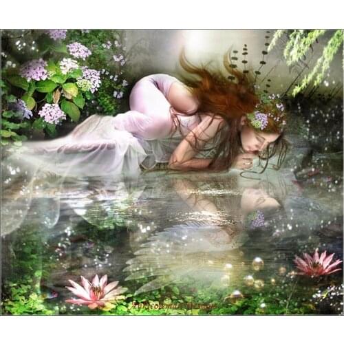 Needlework for embroidery DIY Craft DMC High Quality - Counted Cross Stitch Kits 14 ct Oil Painting - At Night I Rose