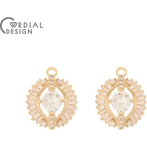 Cordial Design 20Pcs 15*18MM Jewelry Accessories/CZ Charms/Hand Made/DIY Earring Making/Pendant/Jewelry Findings & Components