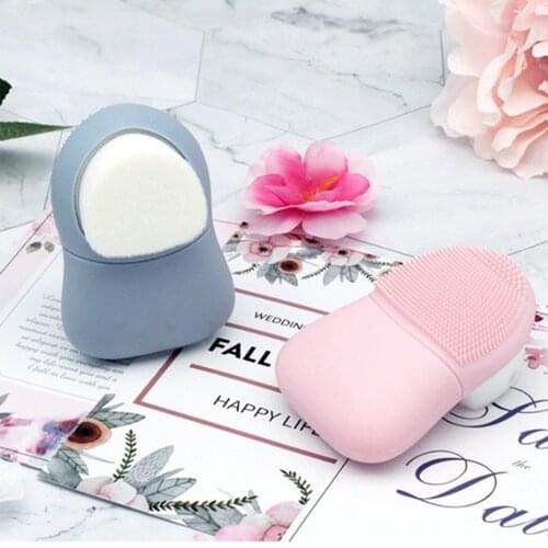 Silicone Facial Cleansing Brush Soft Double Sided Massage Brushs Facial Massage Deep Cleaning Skin Care Exfoliator Beauty Tool