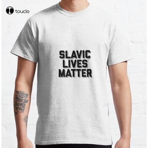 Slavic Lives Matter Slm Classic T-Shirt Cotton Tee Shirt S-5Xl