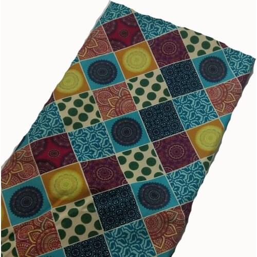Brand New African Style Colorful Geometry Checks Printed Cotton Fabric 50x105cm 001 Fabric Patchwork for Cloth Dress Party Home