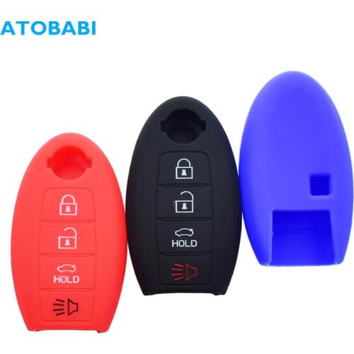 Silicone Car Key Case Smart Remote Control Protector Cover For Nissan Murano Pathfinder Rogue Versa 370Z Sentra Altima Infiniti