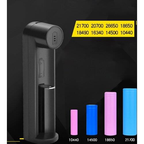 USB Port Universal Battery Charger for 18650 21700 20700 Li-ion Batteries