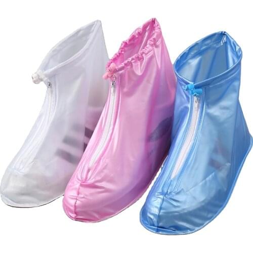 Waterproof Shoes Cover Reusable Rain Snow Boots Non-slip Women Men PVC Rubber Sole Overshoes for Outdoor Cycling Travel Camping