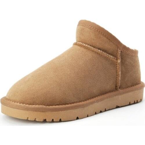 2021 new arrive Nature wool Sheepskin real fur mini ankle winter Casual women snow boots High-qualIty Genuine Leather lady shoes
