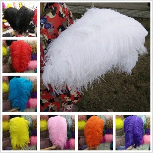 High Quantity 10 pcs More Colors 28-30inches/70-75cm "Thick Stem" Male Ostrich Feathers For DIY Jewelry Craft Making Decoration