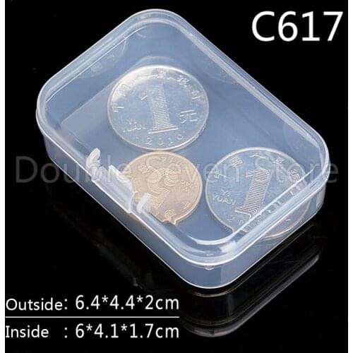 10pcs Rectangle Flip Cover Plastic Storage Box PP Transparent Hardware Parts Screw Case Pack boxes DIY Making Material