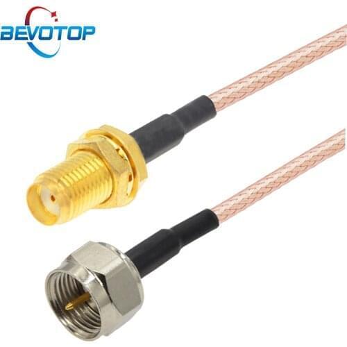 100PCS RP-SMA /SMA Female to F Male TV Plug RF Connector Adapter RG316 Pigtail Extension Cable RF Coaxial Jumper Cord Wholesales