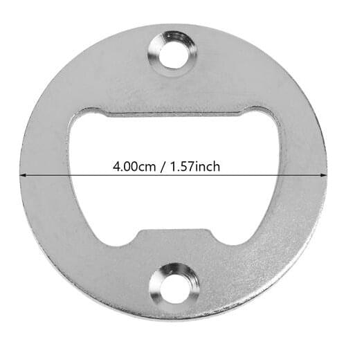 15Pcs Round Metal Strong Polished Bottle Opener Insert Parts Beer Bottle Opener Silver Beer Opener Round Beer Opener