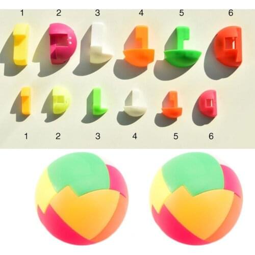 2Pcs Building Block Funny Educational Cognitive Puzzle Ball Brain Teasers Preschool Assembled Balls Assembled Toy Children Gift