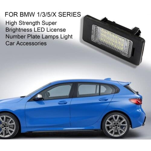 2Pcs High Strength Super Brightness LED License Number Plate Lamps Light Car Accessories for BMW 1/3/5/X Series