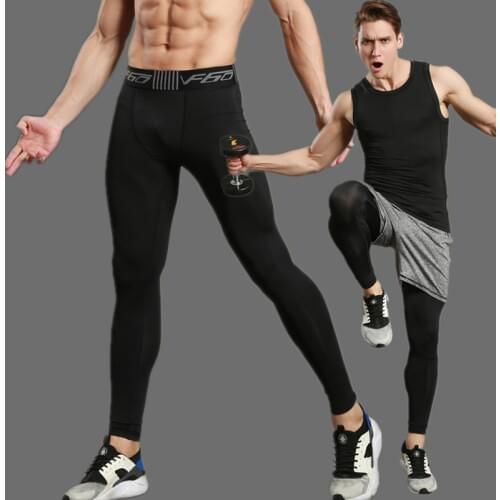 2017 Compress Gymming Leggings Men Fitness Workout Leggings Summer Thin Fitness Male Long Pants