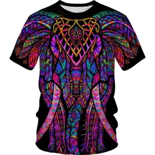 2021 Men Clothing Couple T-shirt Plus Size 6XL Summer Animal 3D Digital Printing Mens Round Neck T-shirt Short Sleeve Top