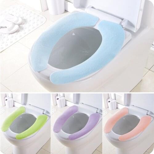 4-color soft and comfortable man-made fiber washable bathroom toilet seat paste toilet seat cushion