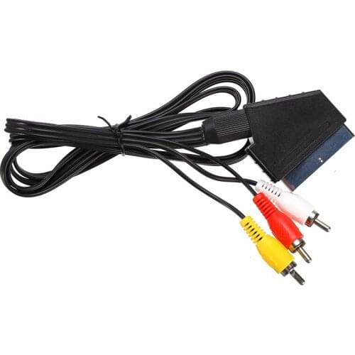 New 1.8m RGB Scart to 3 RCA Audio Video Cable for Nintendo NES High Quality