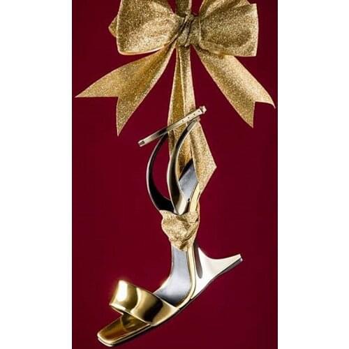 Glitter Mirror Patent Leather Strange Heels Sandals Square Open Toe Wedding Sandals Ankle Strap Catwalk Abnormal High Heel Shoes