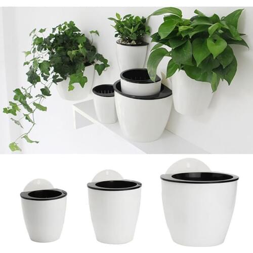 Fashioable Automatic Self Watering Flower Plants Pot Put In Floor Irrigation For Garden Indoor Home Decoration Gardening