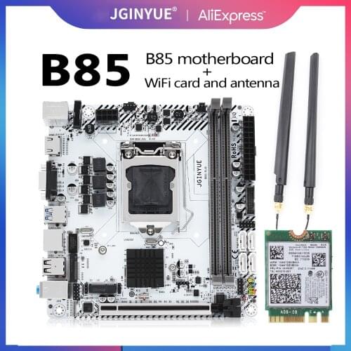 B85 Motherboard LGA 1150 support Pentium/Core/Xeon CPU DDR3 16G RAM M.2 NVMe with wifi card and antenna Mainboard B85I PLUS