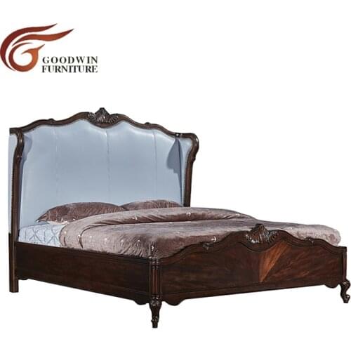 Bedroom furniture set wooden double bed designs