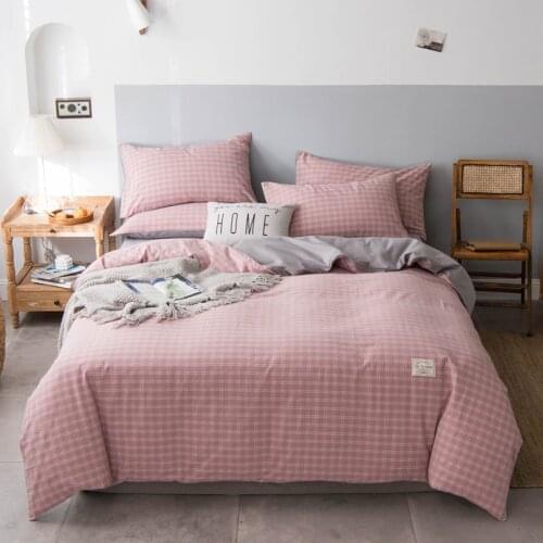 Ins Pink Pastoral AB Size Bedding Set Girl Boy Kid Bed Cover Set Duvet Cover Adult Child Bed Sheets Pillowcases Cushion Cover