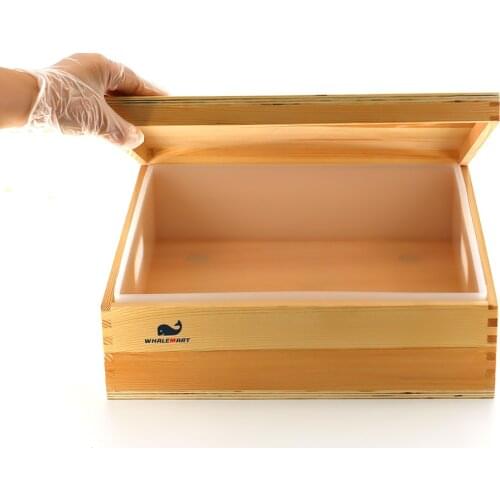 Largest Loaf Mold With Nature Wood Box For Handmade Soap Making Supplies Cold Soap Tools 8L 270oz Inner Size