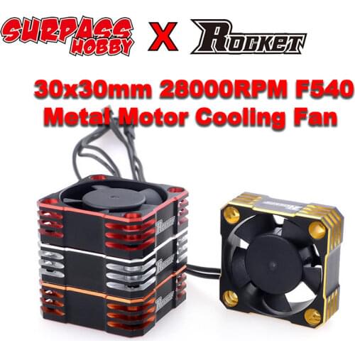 SURPASS HOBBY Rocket Cooling Fan 28000RPM 30MM 540 Aluminium ESC Heat Dissipation for 1/8 1/10 RC Car TS120 TS160V2 TURBO ESC