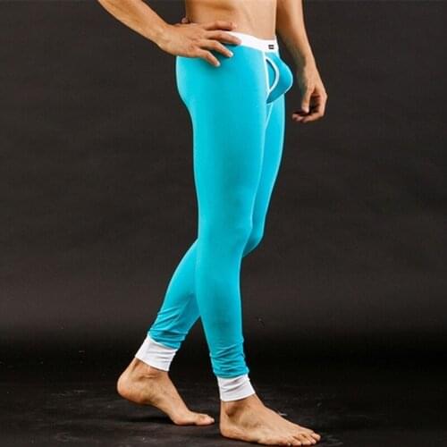 Mens Thermal Underwear Fashion Men Thermal Long Mens Sexy Underwear Penis Pouch Warm Male Leggings Pants