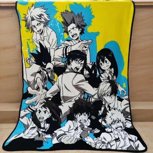 IVYYE My Hero Academia White Series Anime Blanket Plush Velvet Warm Decoration Bed Home Throw Sofa Blankets Unisex Gifts NEW