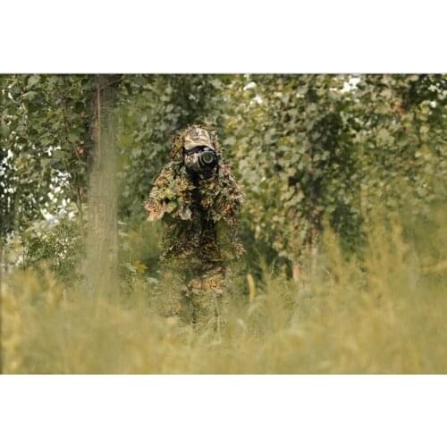 Hunting Ghillie Suit Camouflage Clothes Jungle Suit CS Training Leaves Clothing Hunting Suit Pants Hooded Jacket
