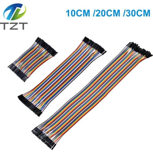 40PCS TZT Dupont Line 10/20/30cm Male to Male + Female to Male and Female to Female Jumper Wire Dupont Cable for arduino DIY KIT